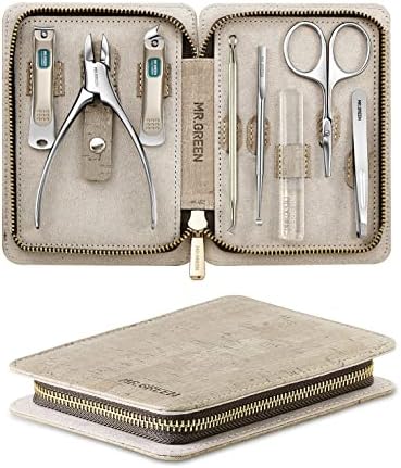 Manicure Set, Pedicure Sets, Nail Clipper Sets, Stainless Steel Professional Nail Cutter Kits with Travel Case (12 Count) - PuriLite