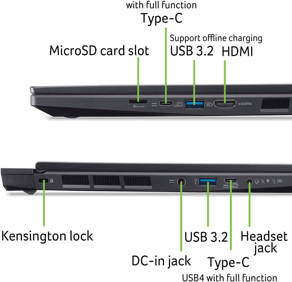Acer Nitro 14 Gaming Laptop | AMD Ryzen 7 8845HS Octa-Core AI Capable Processor | NVIDIA GeForce RTX 4060 Laptop GPU | 14.5" WUXGA IPS 120Hz Display | 16GB LPDDR5X | 512GB SSD | WiFi 6E | AN14-41-R74Z