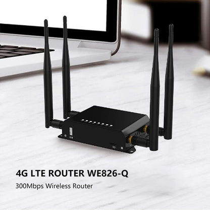Wiflyer 4G LTE Wireless WiFi Verizon Router, 300 Mbps Best Hotspot with SIM Card Slot and USB Tethering for Home,RV，WE826-Q - PuriLite