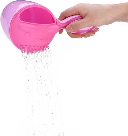 Qiilu Bath Rinse Cup Baby Shampoo Cup Cute Kid Wash Hair Bathing Flusher Eye(Green) () - PuriLite