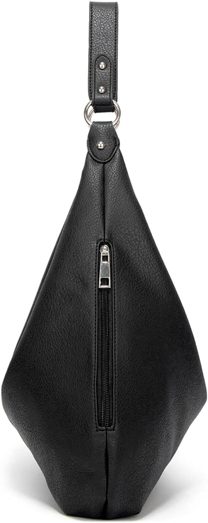 Ashioup Hobo Bags for Women Soft PU Leather Shoulder Bag Vintage Slouchy Handbag with Zipper - PuriLite
