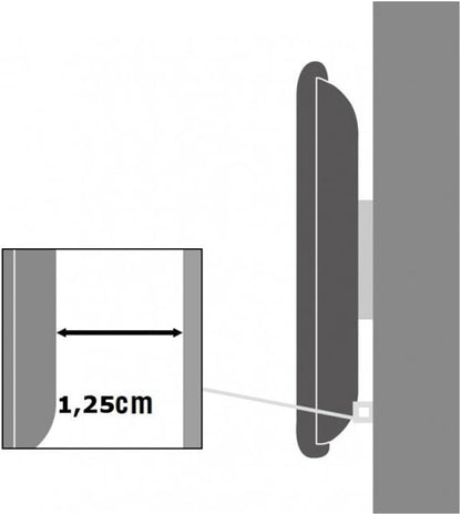 Techly Ultra Slim Fixed TV Wall Mount- 40-65in - PuriLite