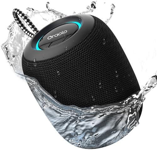 Oraolo Bluetooth Speaker, IPX7 Waterproof Portable Bluetooth Speaker with 16W Immersive Audio, 30H Playtime, LED Light, Bluetooth 5.3, Support TWS, Wireless Speakers for Outdoor Camping Home - PuriLite