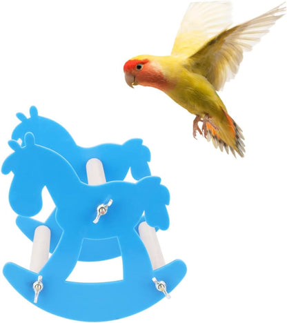 FOMIYES 3pcs Parrot Swing Cradle Chew Toy Wooden Seesaw Acrylic Bird Toys Pet Supplies for Parrot Playtime Random Color