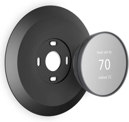 Wall Plate Made for The Nest Thermostat 2020 | Google Nest Thermostat Trim Kit Accessory | Easy Installation | Black - PuriLite