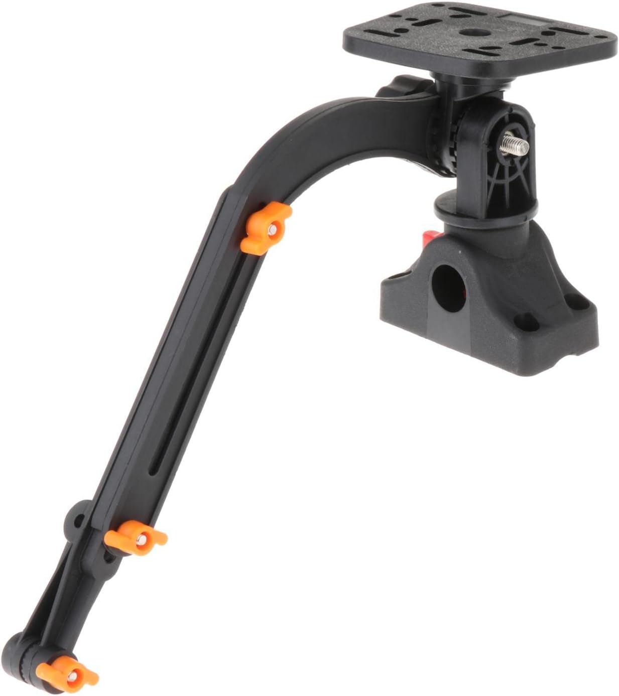 AMLESO Fish Finder Mount Bracket Transducer Mounting Arm Mounting Plate Marine Electronic Fish Finder Mount Ball Base for Kayak Yacht Accessories - PuriLite