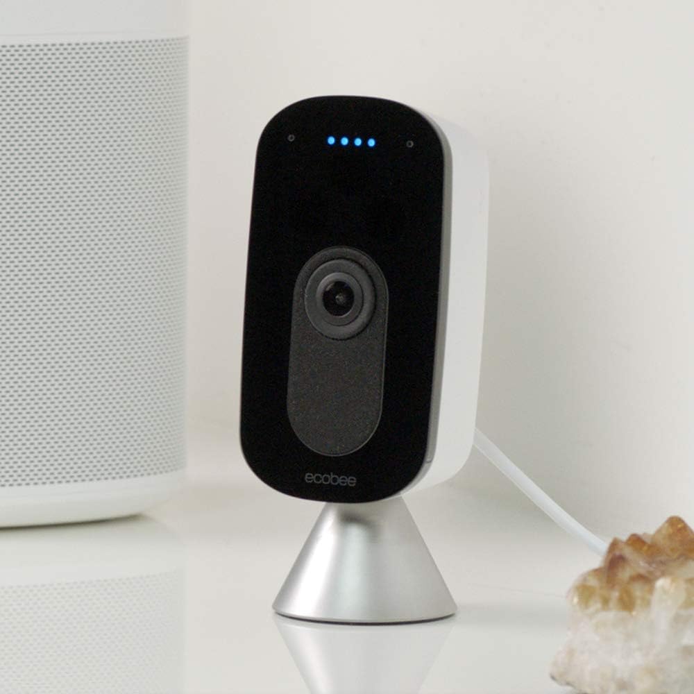 ecobee Smart Camera – Indoor WiFi Security Camera, Smart Home Security System, 1080p HD 180 Degree FOV, Night Vision, 2-Way Audio, Works with Apple HomeKit, Alexa Built in - PuriLite
