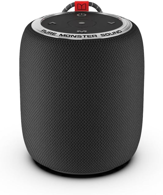 Monster S110 Wireless Speaker - Lightweight & Portable Bluetooth Speaker with Pure Sound, IPX5 Waterproof, 16-Hour Battery Life, USB Charging Cable, Perfect for Indoor/Outdoor Activities (Black) - PuriLite