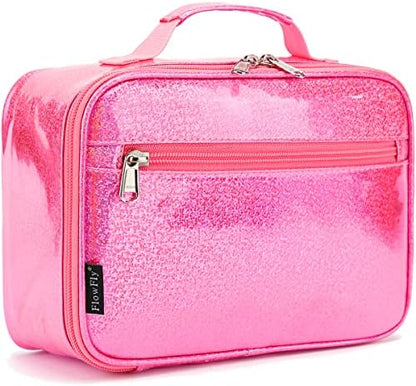 FlowFly Kids Lunch Box Insulated Soft Bag Mini Cooler Back to School Thermal Meal Tote Kit for Girls, Boys, Black - PuriLite