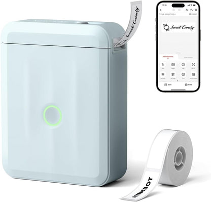NIIMBOT D110 Mini Label Maker Machine with Tape(Pre-Cut Size 12x40mm), Portable Bluetooth Sticker Printer, Inkless Automatic Feeding One-Touch Custom Printing, Compatible with Phone Only - PuriLite