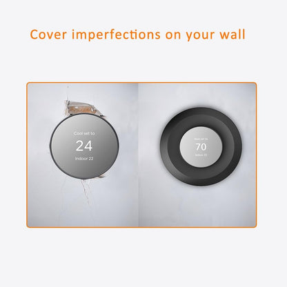 Wall Plate Made for The Nest Thermostat 2020 | Google Nest Thermostat Trim Kit Accessory | Easy Installation | Black - PuriLite