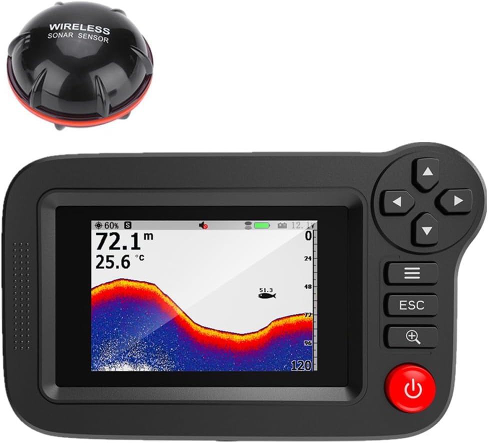 Wireless Sonar Fish Finder Color Screen Fishing Detector Underwater Depth Sounder - PuriLite