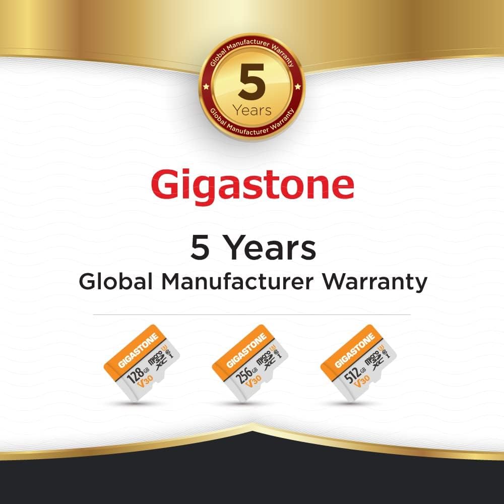 GIGASTONE 128GB Micro SD Card 2-Pack, A1 V30 4K Video Recording, Compatible with Security Camera, Dash cam, Drone, 95MB/s MicroSDXC Memory Card UHS-I Class 10, with 2 SD Adapter - PuriLite