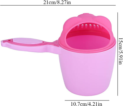 Baby Bath Rinse Cup, Detachable Baby Shampoo Rinser Kid Wash Hair Bathing Flusher for Baby Tub(Green) - PuriLite