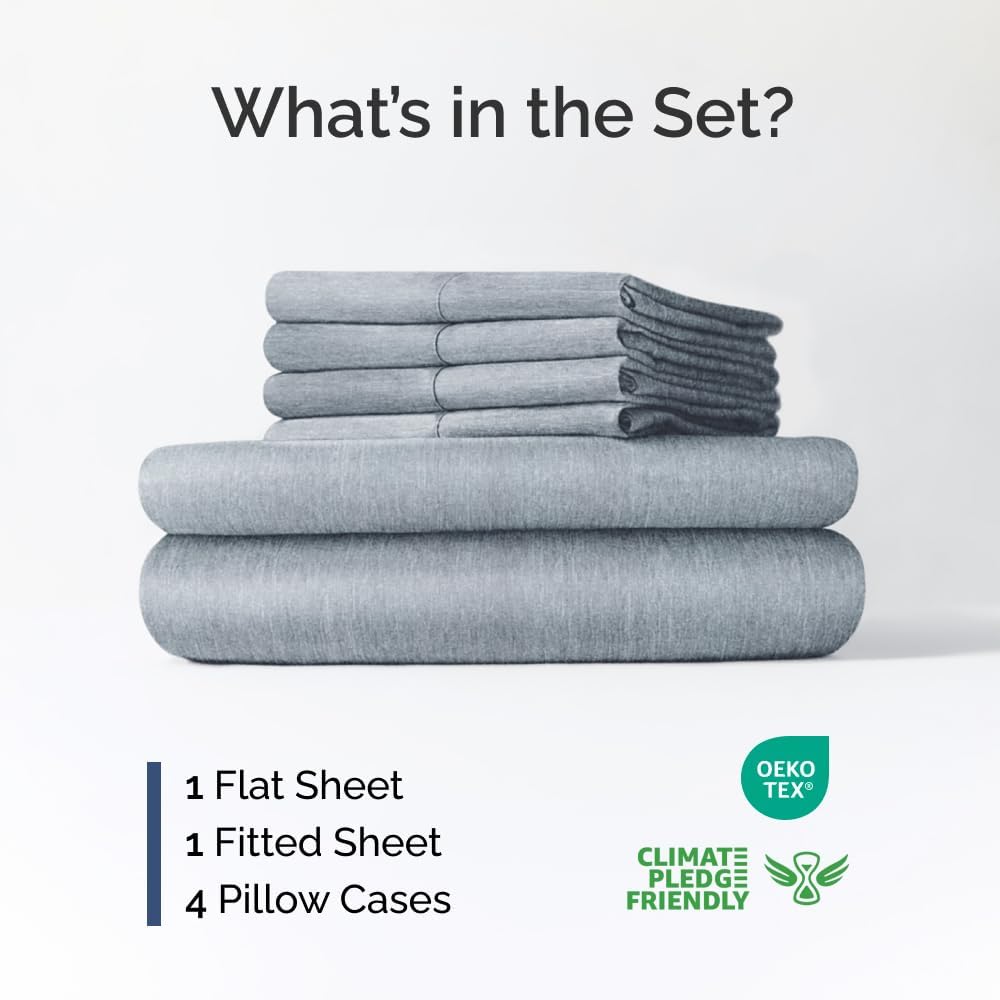 Extra Deep Queen Sheet Set - 6 Piece Breathable & Cooling Sheets - Hotel Luxury Bed Sheets Set - Easy & Secure Fit - Soft, Wrinkle Free & Comfy Sheets Set - White Sheet Set w/Extra Deep Pockets - PuriLite