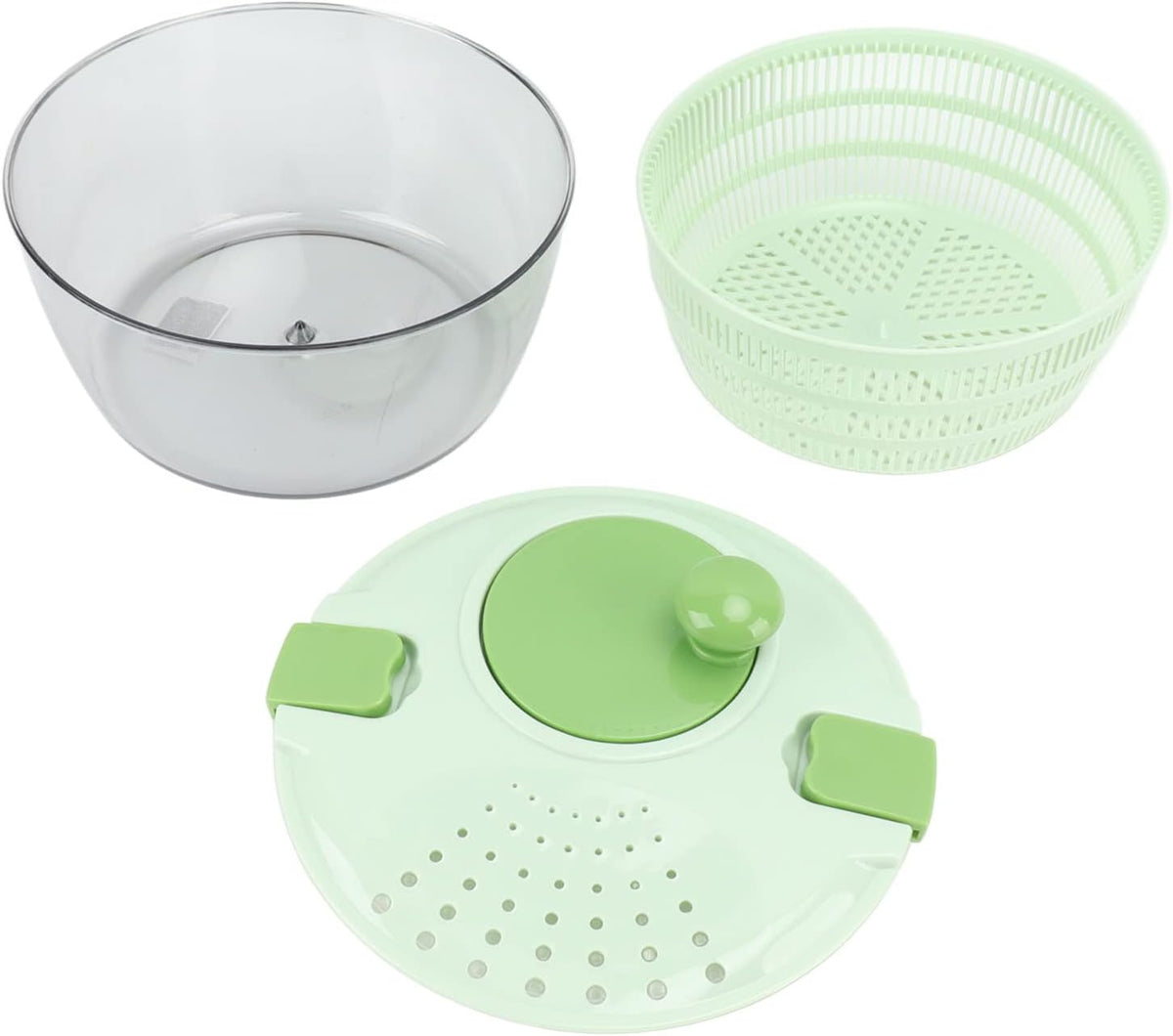 Salad Spinner, Plastic Lettuce Spinner Time Saving Vegetable Spinner with Bowl Rotatable Fruit Spinner Dryer Washable Fruit Spinner for Kitchen(Blue) - PuriLite