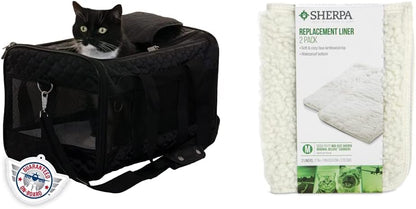 Sherpa Original Deluxe Travel Bag Pet Carrier, Airline Approved & Guaranteed-On-Board - Mesh Panels & Spring Frame, Locking Safety Zippers, Machine Washable Liner - Charcoal Gray, Medium - PuriLite