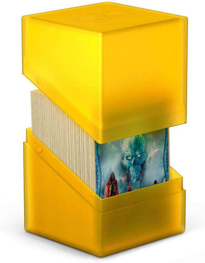 Ultimate Guard Boulder 100+ Classic, Deck Case for 100 Double-Sleeved TCG Cards, Onyx, Secure & Durable Storage for Trading Card Games, Soft-Touch Finish - PuriLite