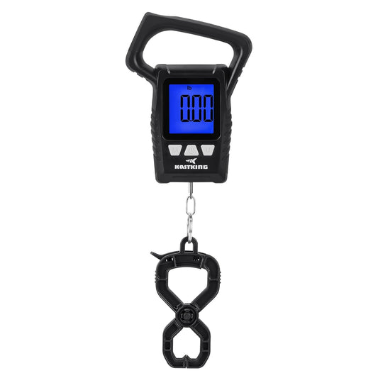 KastKing Fish Scale, WideView Floating Waterproof Digital Scale with No-Puncture Lip Gripper, 2.5” Large LCD Display, 110lb Capacity, Stores up to 9 Weights, Black - PuriLite
