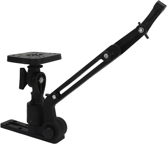 Fish Finder Mount, 1.5 Ball Base Electronics Fish Finder Mount Mounting Plate Bracket Base, Transducer Mounting Arm, Universal Mounting Plate for Kayak Fish Finder Installation - PuriLite