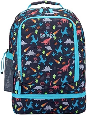 Bentgo Kids Prints 2-in-1 Backpack & Insulated Lunch Bag (Dinosaur) - PuriLite
