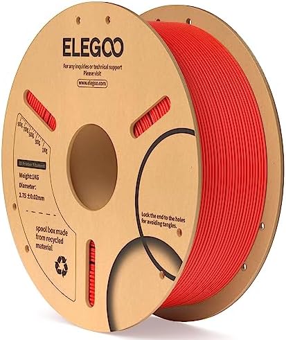 ELEGOO PLA Filament 1.75mm Black 1KG,3D Printer Filament Dimensional Accuracy +/- 0.02mm,1kg Cardboard Spool(2.2lbs) 3D Printing Filament Fits for Most FDM 3D Printers - PuriLite