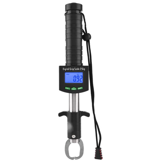 Fish Lip Grip with LED Display Multi-Function Digital Fish Grip Scale 25 Kg 55LB Electronic Control Grabber - PuriLite