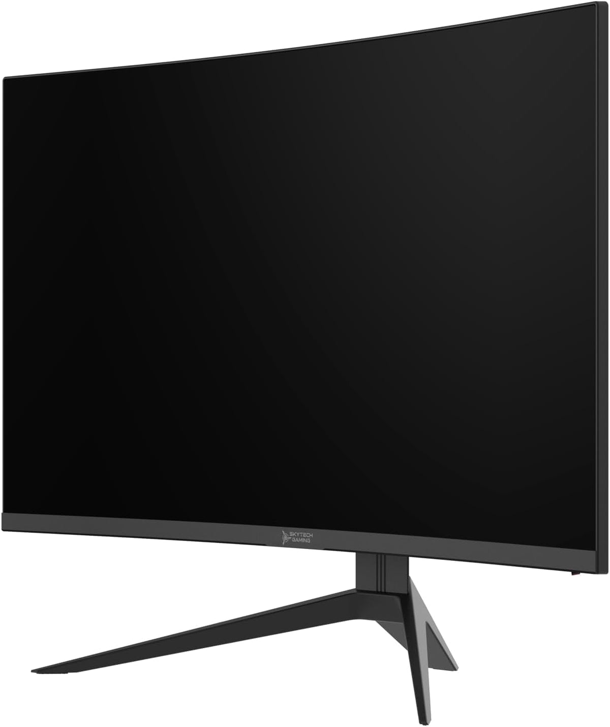 Skytech Gaming 27-inch Curved Gaming Monitor up to 180Hz, QHD 2K(2560 x 1440), 3.7ms Response Time, 1500R VA Panel, FreeSync & G-Sync Support, Swivel Tilt Height Pivot Adjustable, HDMI & DisplayPort - PuriLite