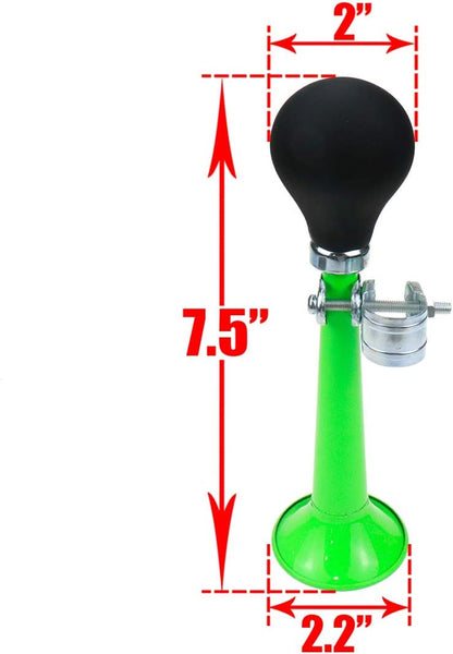 AUTUT Green Bicycle Bike Retro Metal Air Horn Bugle Rubber Bulb - PuriLite