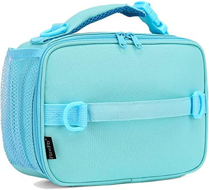 FlowFly Kids Lunch Box Insulated Soft Bag Mini Cooler Back to School Thermal Meal Tote Kit for Girls, Boys, Black - PuriLite