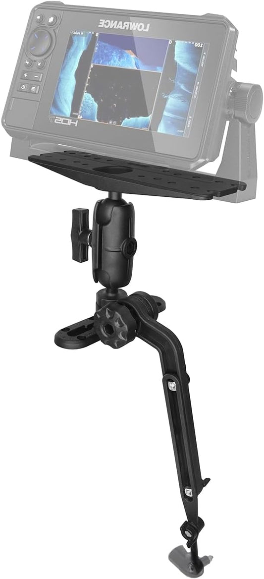 Strg Fish Finder Mountk, Kaya Universal 1.5" Ball Base Fish Finder Mount Marine Electronic Mount for Boat, Transducer Mounting Arm Compatible with Scotty, Lowrance, Garmin Fish Finder - PuriLite