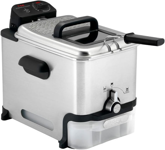 3.5L Stainless Steel Deep Fryer | Automatic Oil Filtration, Adjustable Temperature and 1700W Power