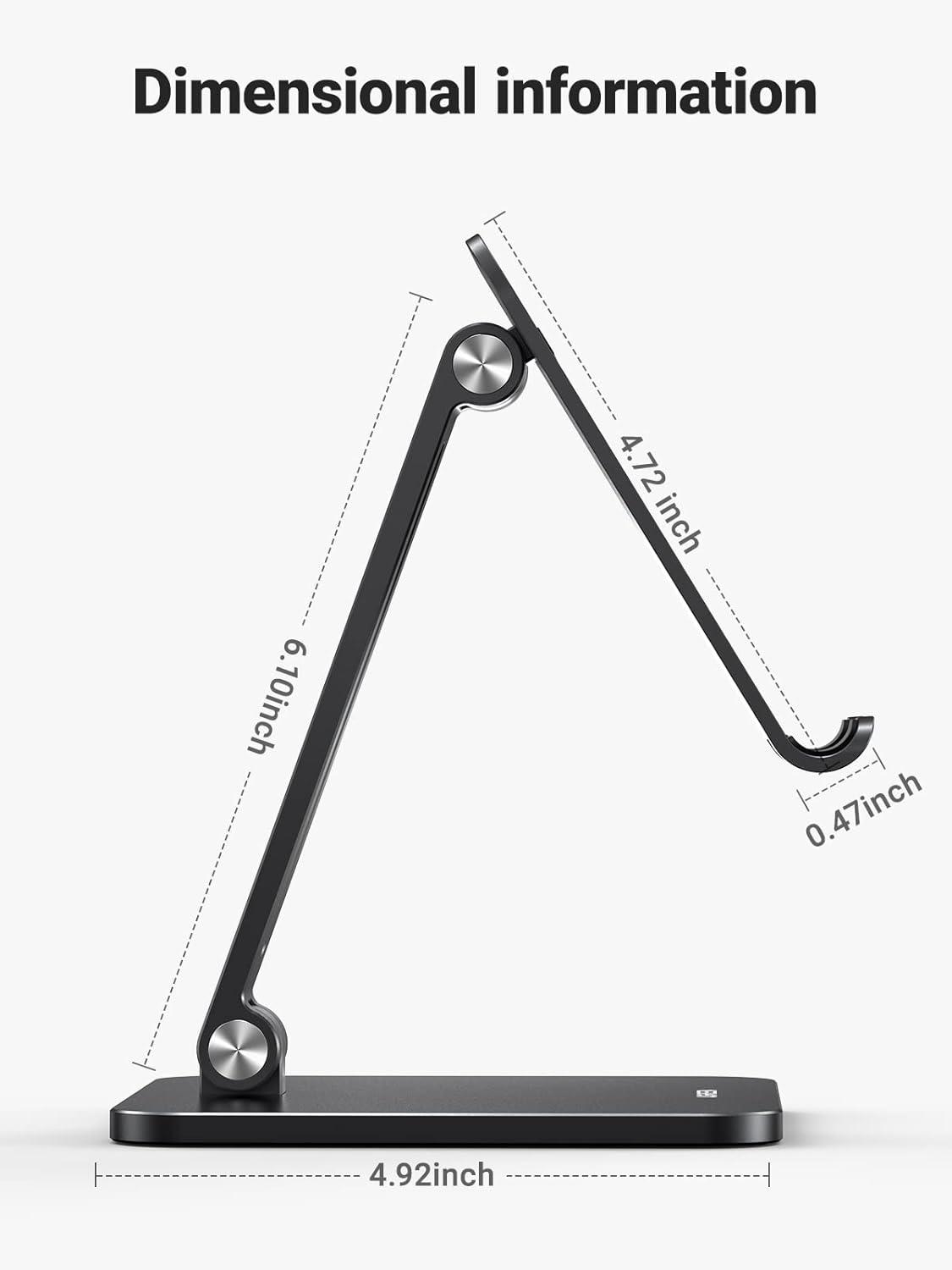 UGREEN Tablet Stand for Desk, Aluminum Stand for iPad Extended Height, Adjustable Foldable Portable Desktop Stand Holder for iPad Pro 12.9 11 9.7 10.5 iPad Air Mini Galaxy Surface iPhone 14 Pro, Grey - PuriLite