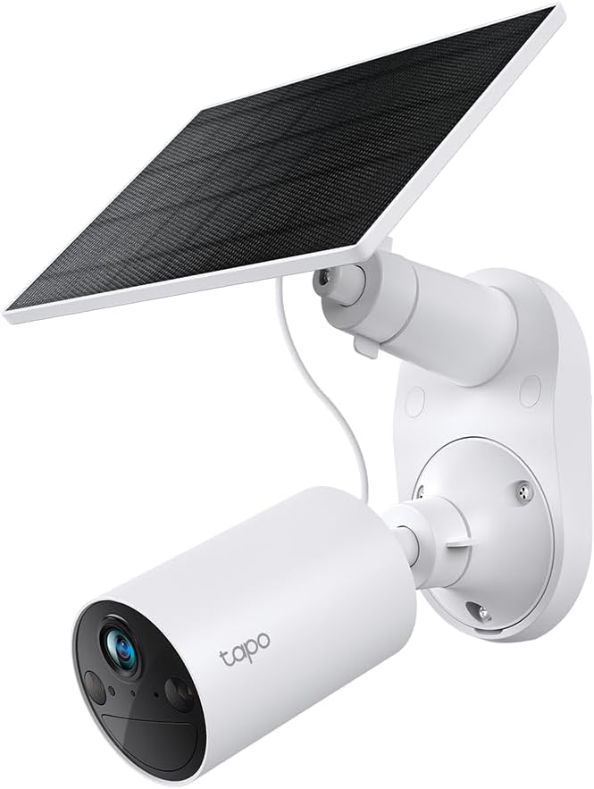 TP-Link Tapo Solar-Powered Security Camera Kit, 2K Wireless Battery Camera w/Solar Panel Base, Smart Person Detection, SD/Cloud Storage, Spotlight Color Night Vision, No Hub Needed (Tapo C410 KIT) - PuriLite