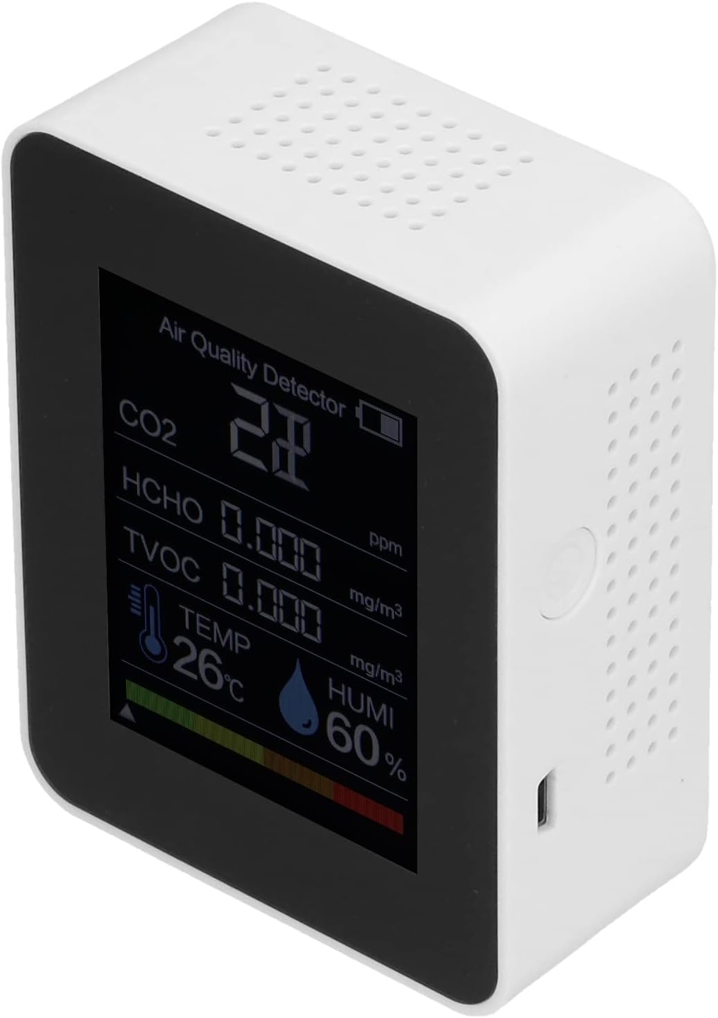 Radon Detector, Test Kit Co2 Monitor Multifunctional for Gymnasiums(White) - PuriLite