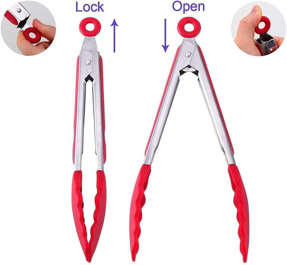 Purilite Select Silicone &amp; Stainless Steel Kitchen Tongs - PuriLite
