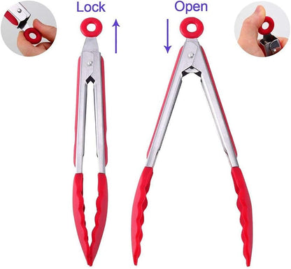 Purilite Select Silicone &amp; Stainless Steel Kitchen Tongs - PuriLite