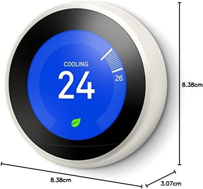 nest Learning Thermostat, 3rd Generation (Works with Amazon Alexa), Stainless Steel - PuriLite