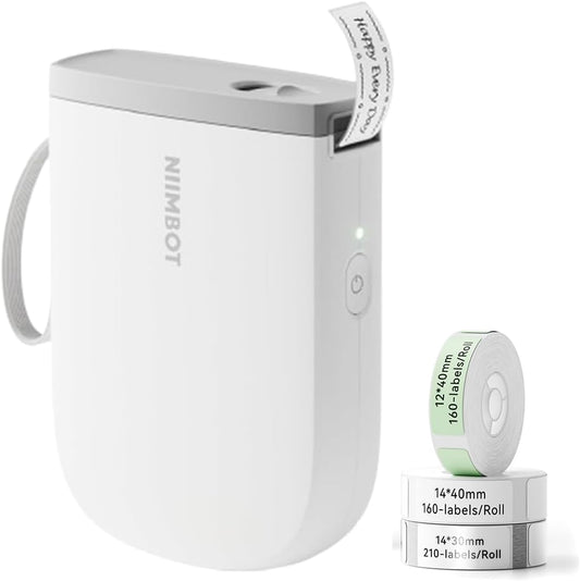 Portable Bluetooth Thermal Label Maker Printer with Tape (3 Rolls), HD Sticker Printer for Home, Office, and Organization - PuriLite