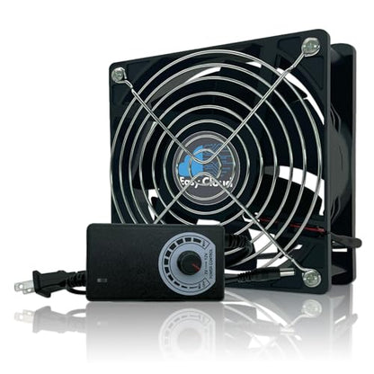 Easy Cloud 120mm USB Fan, USB Computer Fan with 3 Speeds Controller Small PC Cooling Fans for Cabinet Case Server TV Receiver Router DVR Xbox Cooler, 2Pcs - PuriLite