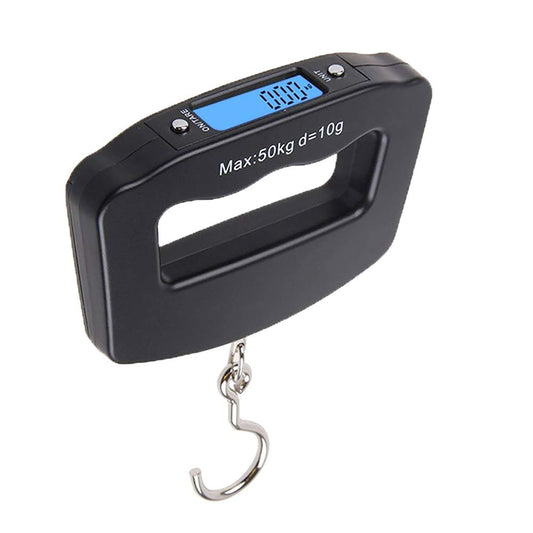 Briskyloom LCD Display Portable Bag Scales Hanging Hook Scale for Fishing Travel 110lb/50kg - PuriLite