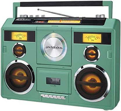 Sound Station Portable Stereo with Bluetooth/CD/AM-FM Radio/Cassette Recorder (Silver) - PuriLite