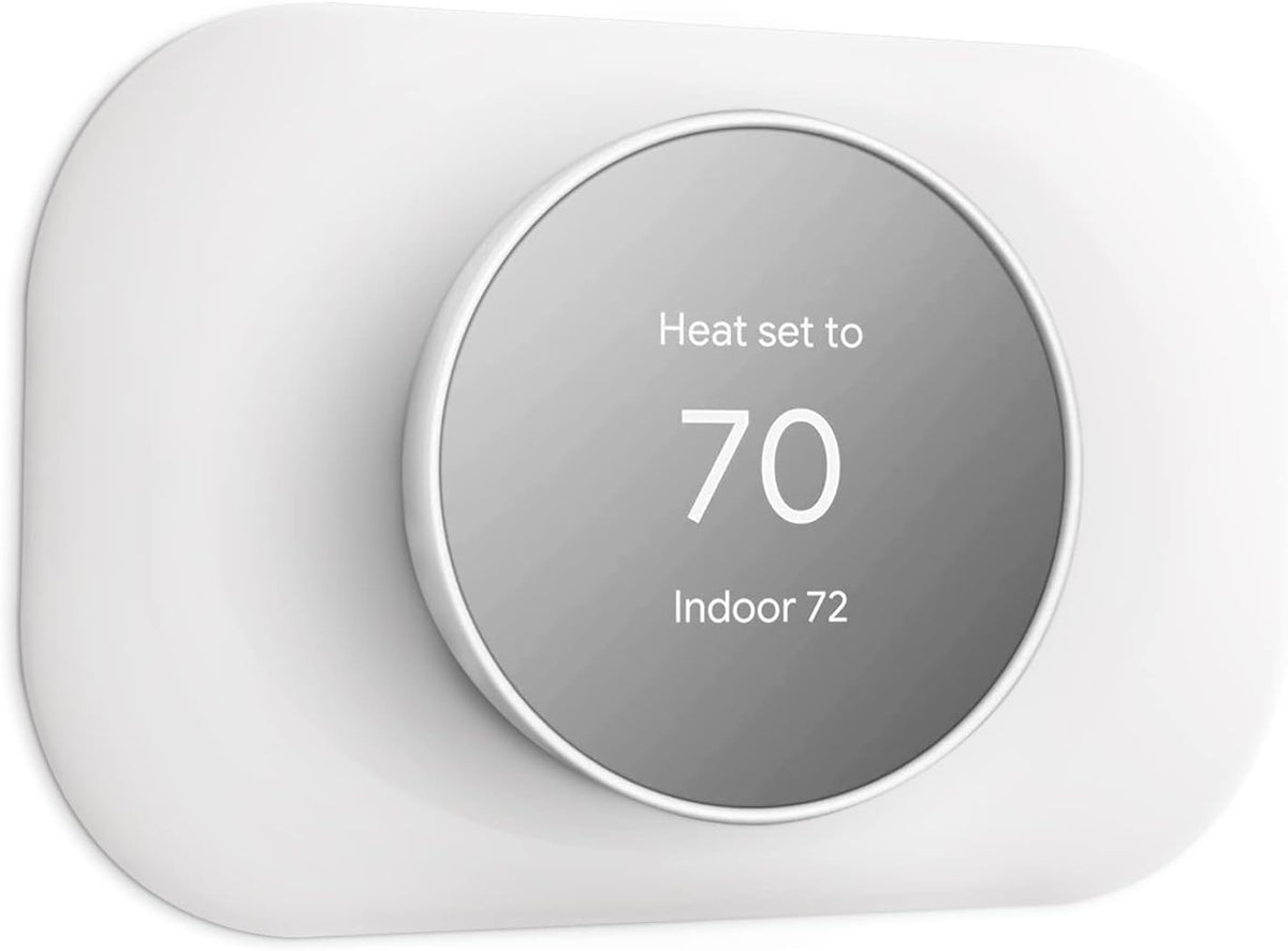 Petrichor Nest Thermostat Wall Plate - Compatible with Google Nest Thermostat 2020 - Nest Thermostat Trim Kit, Nest Thermostat Wall Plate Cover Accessory Easy Installation - Snow - PuriLite