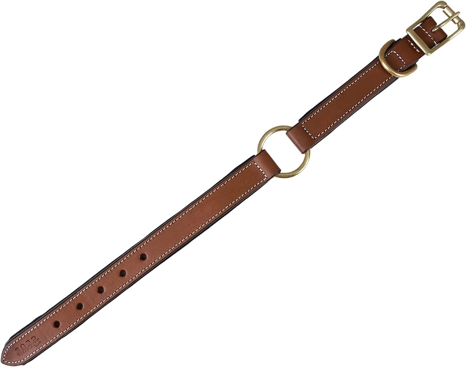 DowgClub | Genuine Leather Dog Collar | Full Grain, Heavy Duty | Comfortable, Strong | Best for Pups, Small, Medium & Large Breeds | Pink, Brown, Black, Tan - PuriLite
