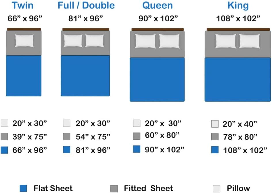 100% Egyptian Cotton Queen Sheet Set – 4-Piece, 800 Thread Count, White – Luxury Hotel Quality Bedding, Fits 14” Deep Mattress, Oeko-TEX Certified - Ultra Soft & Breathable (Queen Size) - PuriLite