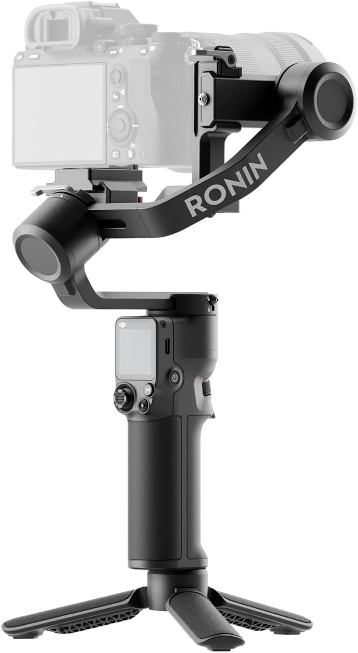 DJI RS 3 Mini, 3-Axis Gimbal Stabilizer for Cameras Canon/Sony/Panasonic/Nikon/Fujifilm, 2 kg (4.4 lbs) Tested Payload, Camera Stabilizer, Camera Gimbal with Native Vertical Shooting - PuriLite