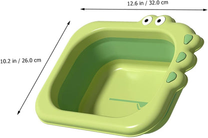 GARVALON Baby Bath Foldable Tub Newborn Shower Present Collapsible Wash Basin for Baby Safe Infant Washbas - PuriLite