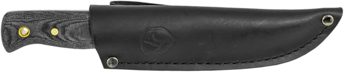 Condor Tool & Knife Bushlore 4.375-Inch Drop Point Blade, Handle with Leather Sheath, Plain - PuriLite