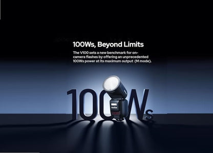 Godox V1S Professional Camera Flash Speedlite TTL Speedlight Round Head Wireless 2.4G Fresnel Zoom Compatible with Sony a7RII a7R a58 a99 ILCE6000L a7RIII a7R3 a9 a77II a77 a350 Camera for Photography - PuriLite