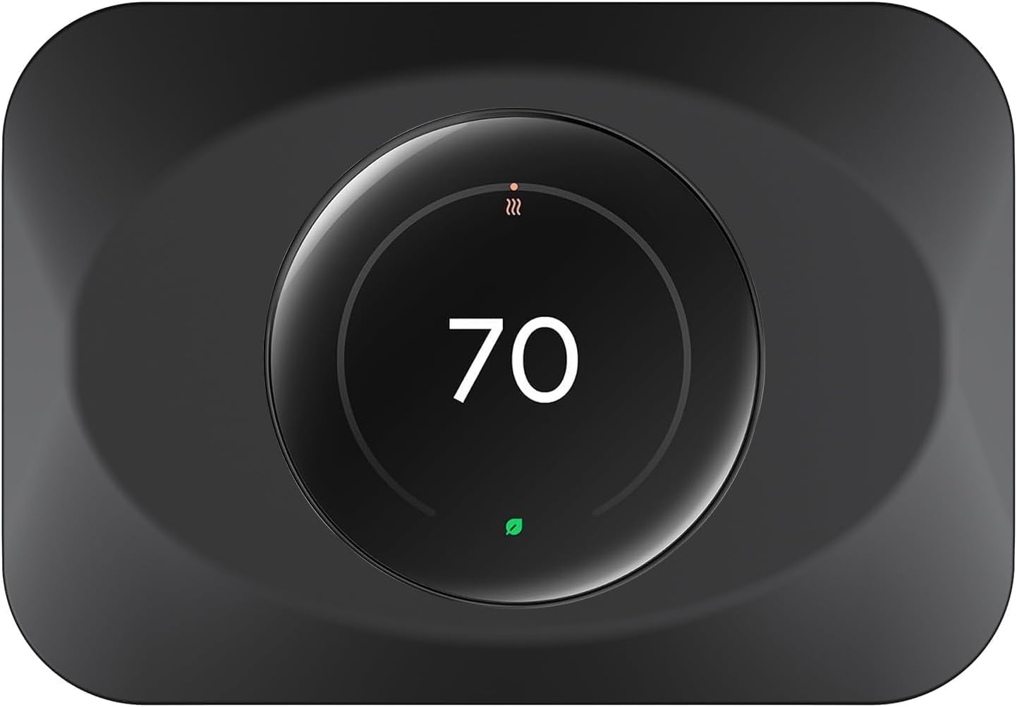 BAOKZZOM Nest Thermostat Wall Plate Cover Replacement Compatible with Google Nest Learning Thermostat (4th Gen), Practical Nest Learning Thermostat 4 Trim Kit, Snap fit Design (Black, 1 Pack) - PuriLite